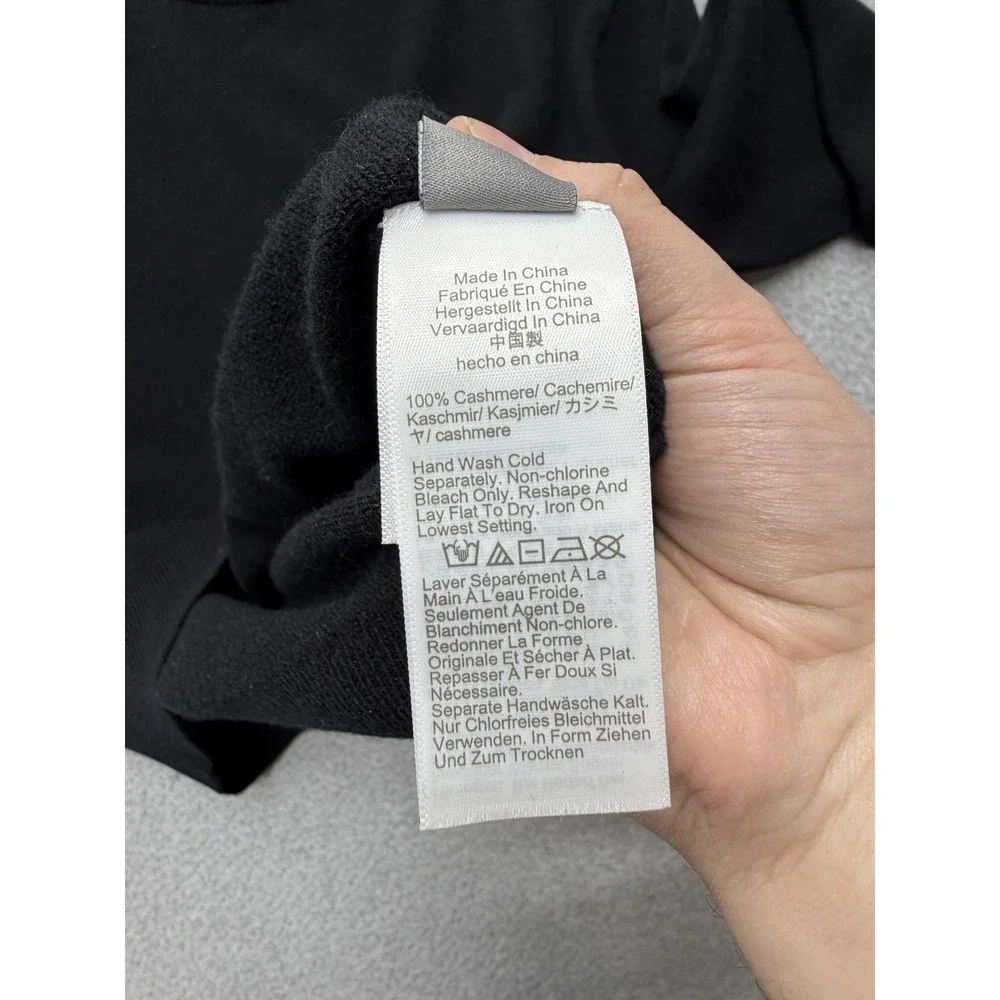 J Crew Sweater Womens XXS Black Cashmere Crewneck Pullover Knit Soft Cozy